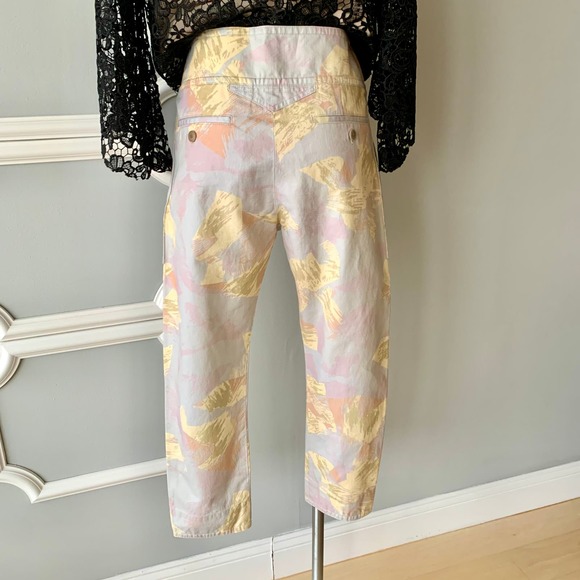 Isabel Marant Etoile Raluni High Rise Cropped Pants in Chalk Size Medium - Picture 7 of 12